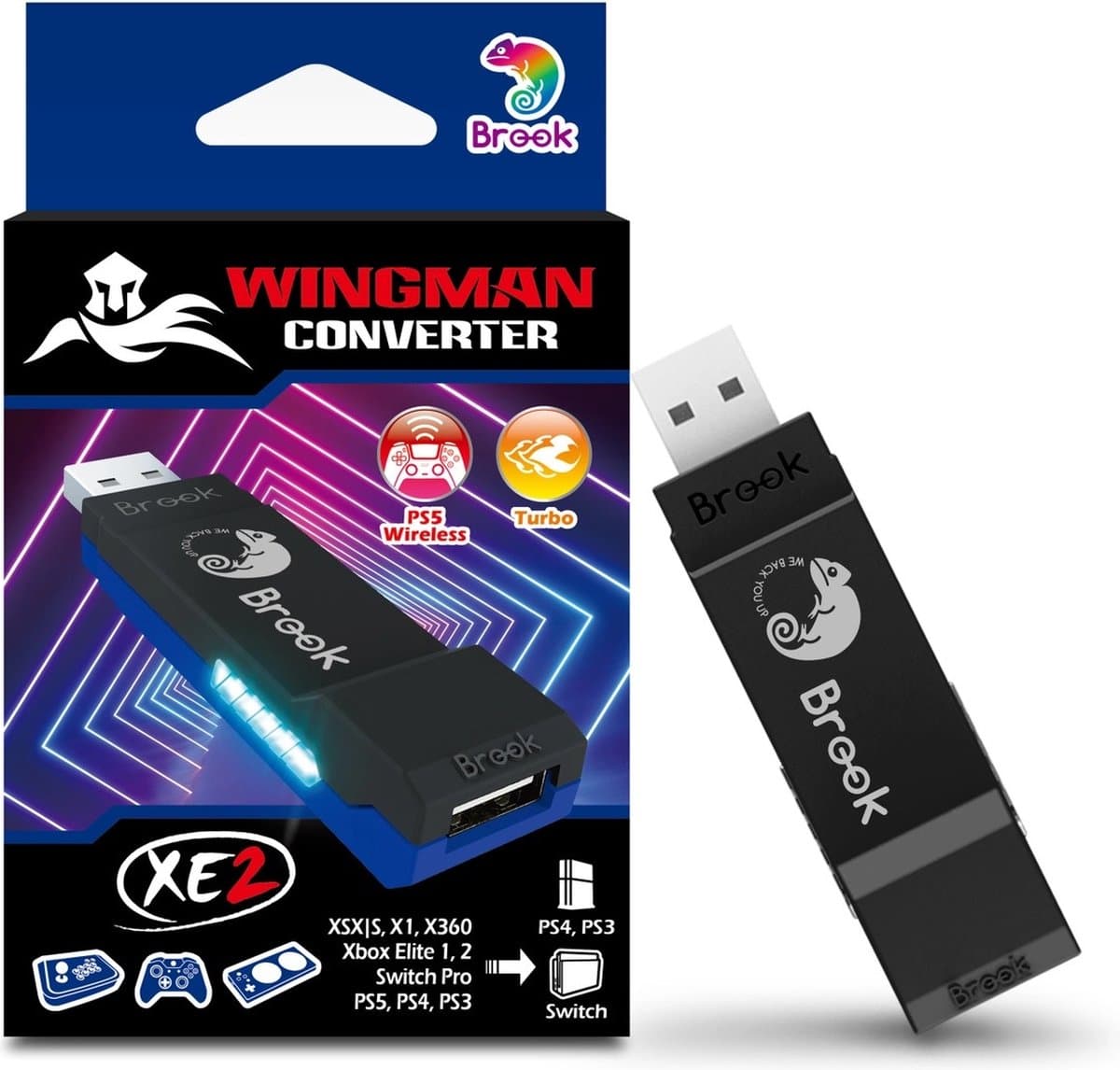 Brook Wingman XE2 - Draadloze Controller Adapter PS/Xbox naar Switch thumbnail 5