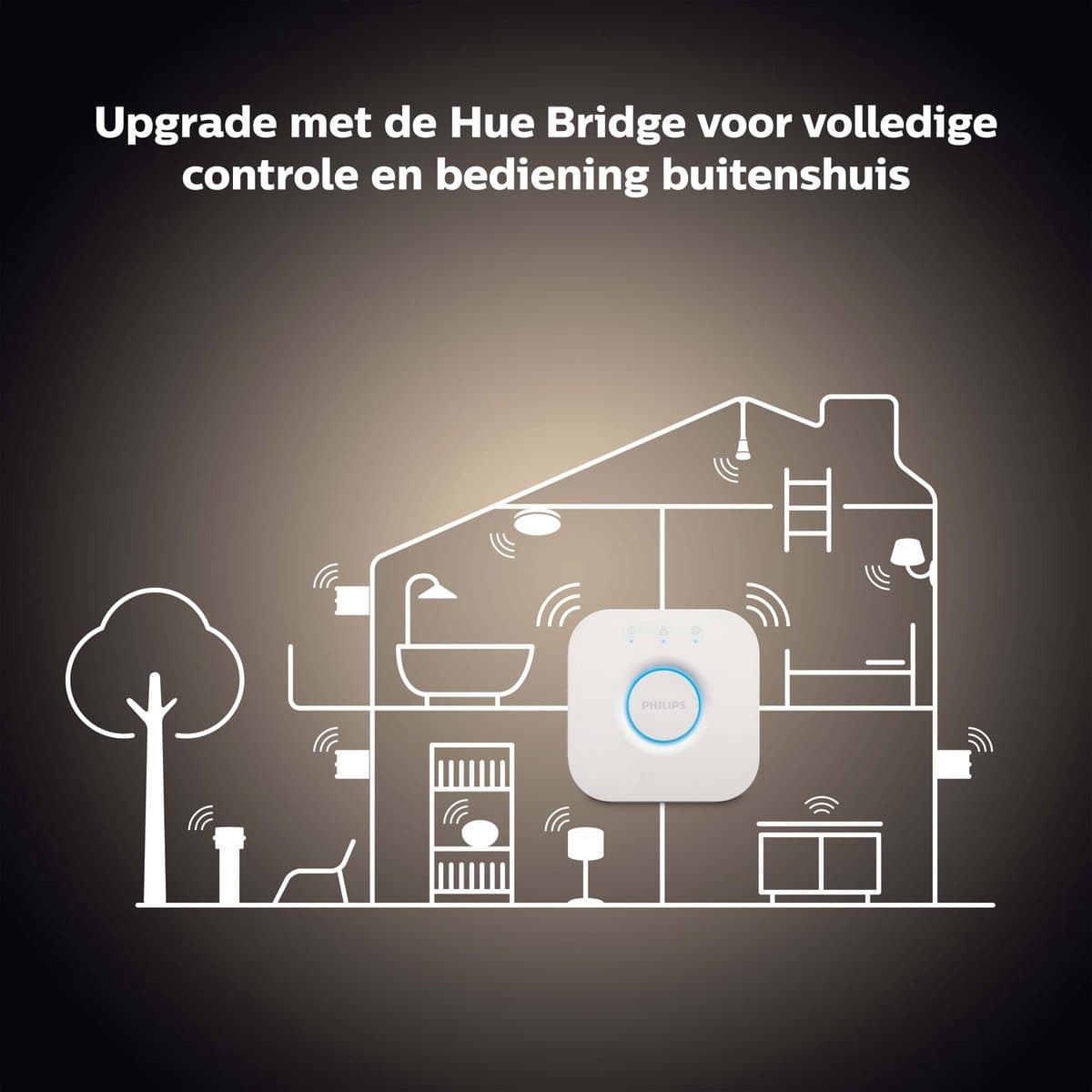 Philips Hue Starterspakket - E14 - met 2 Kogellampen - Warmwit Licht - Incl. 1 Hue Bridge - Hue White thumbnail 6