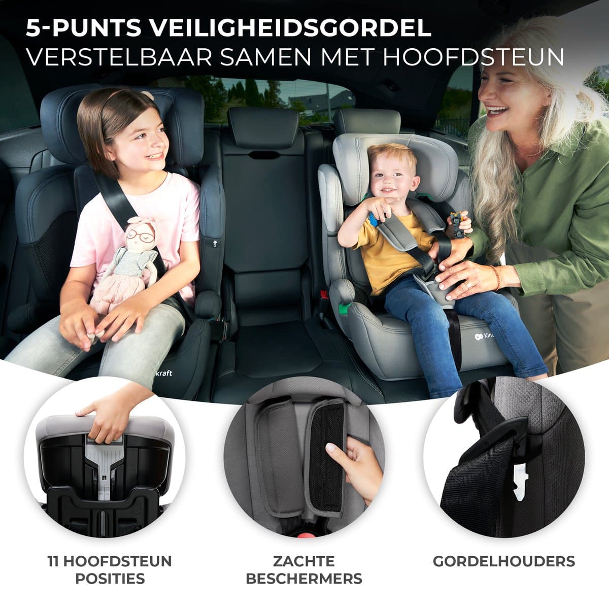 Kinderkraft COMFORT UP I-SIZE Autostoeltjes – 9 tot 36 kg - 76-150 cm - Groep 1/2/3 – Tot 12 Jaar – Groen thumbnail 7
