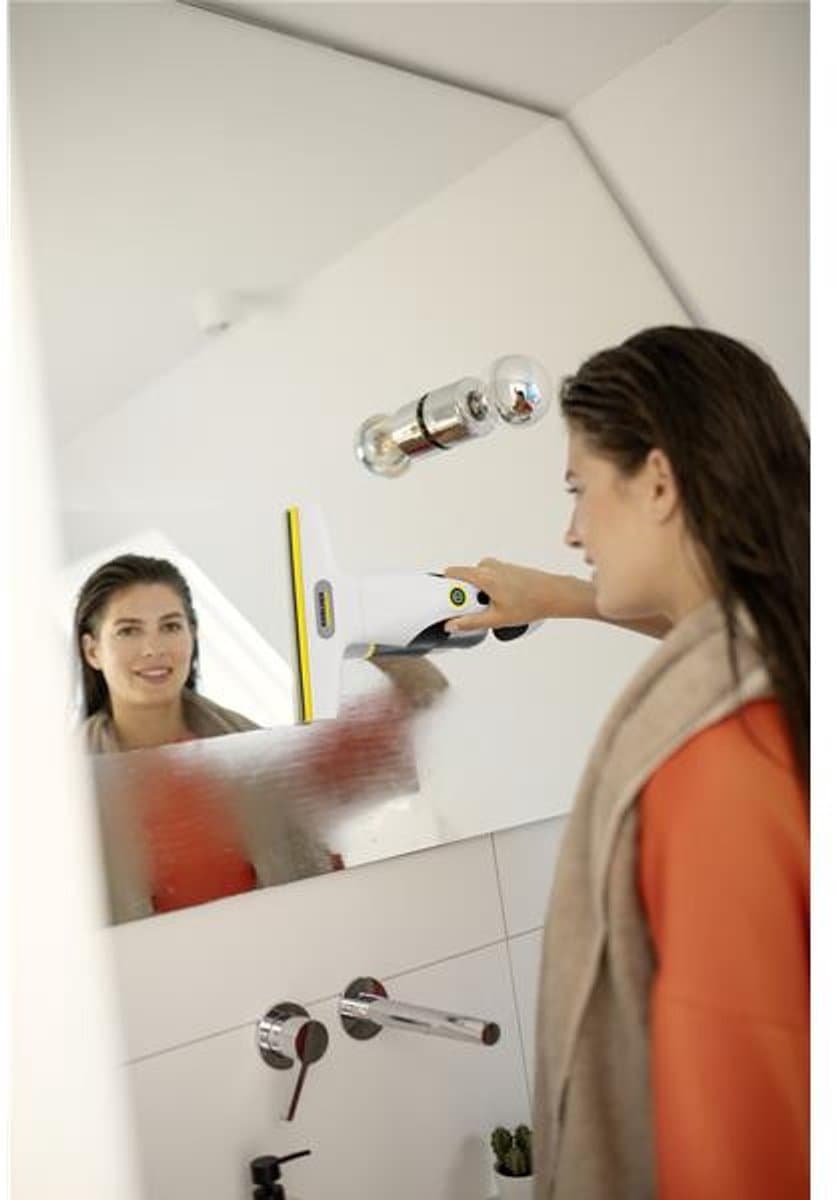 Kärcher Window Vac WV 1 Compact Care draadloze ruitenreiniger - Raamwisser met looptijd accu 25 minuten voor 70 m² - Ramenwasser voor douche en andere gladde oppervlakken - Incl. sproeiflacon en microvezeldoek thumbnail 7