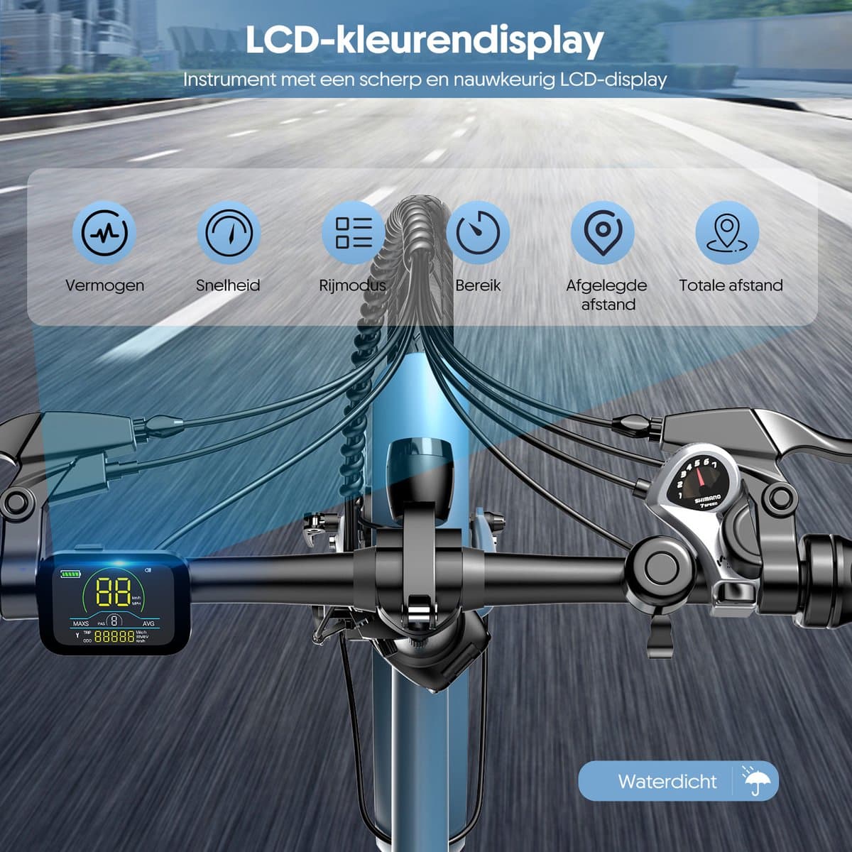 Fafrees F20 Light Elektrische Vouwfiets - 20 Inch City E-bike - 36V 20Ah Batterij - Tot 100km Bereik - Shimano 7-Versnellingen - Schijfremmen - Opvouwbaar - werkverkeer thumbnail 5