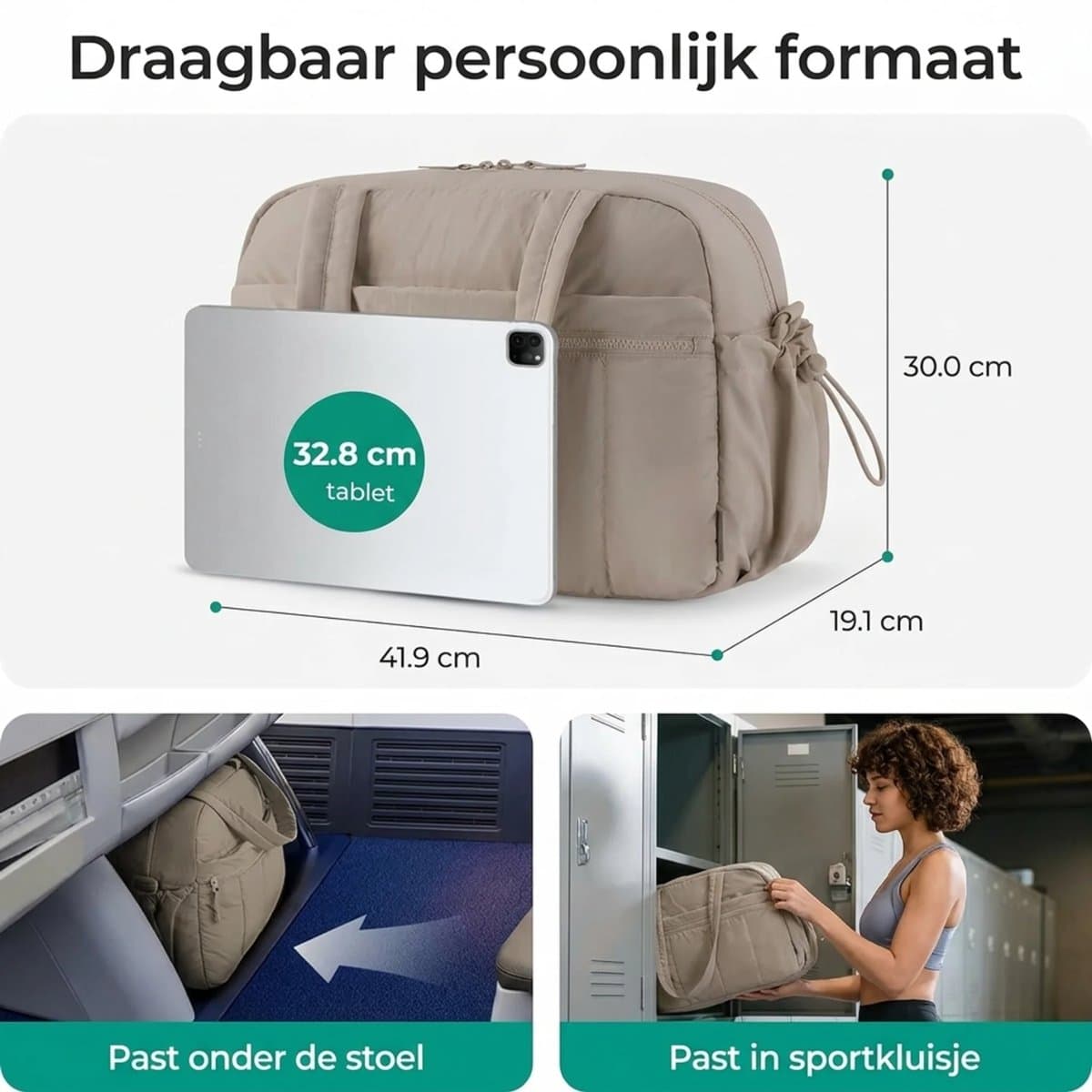 Homeblend Sporttas - Waterdichte Gymtas - Fitness Tas - Weekendtas - Sport Tas - Kleine Sporttas - Reistas - Sporttas Vrouwen - Dames Tas thumbnail 3