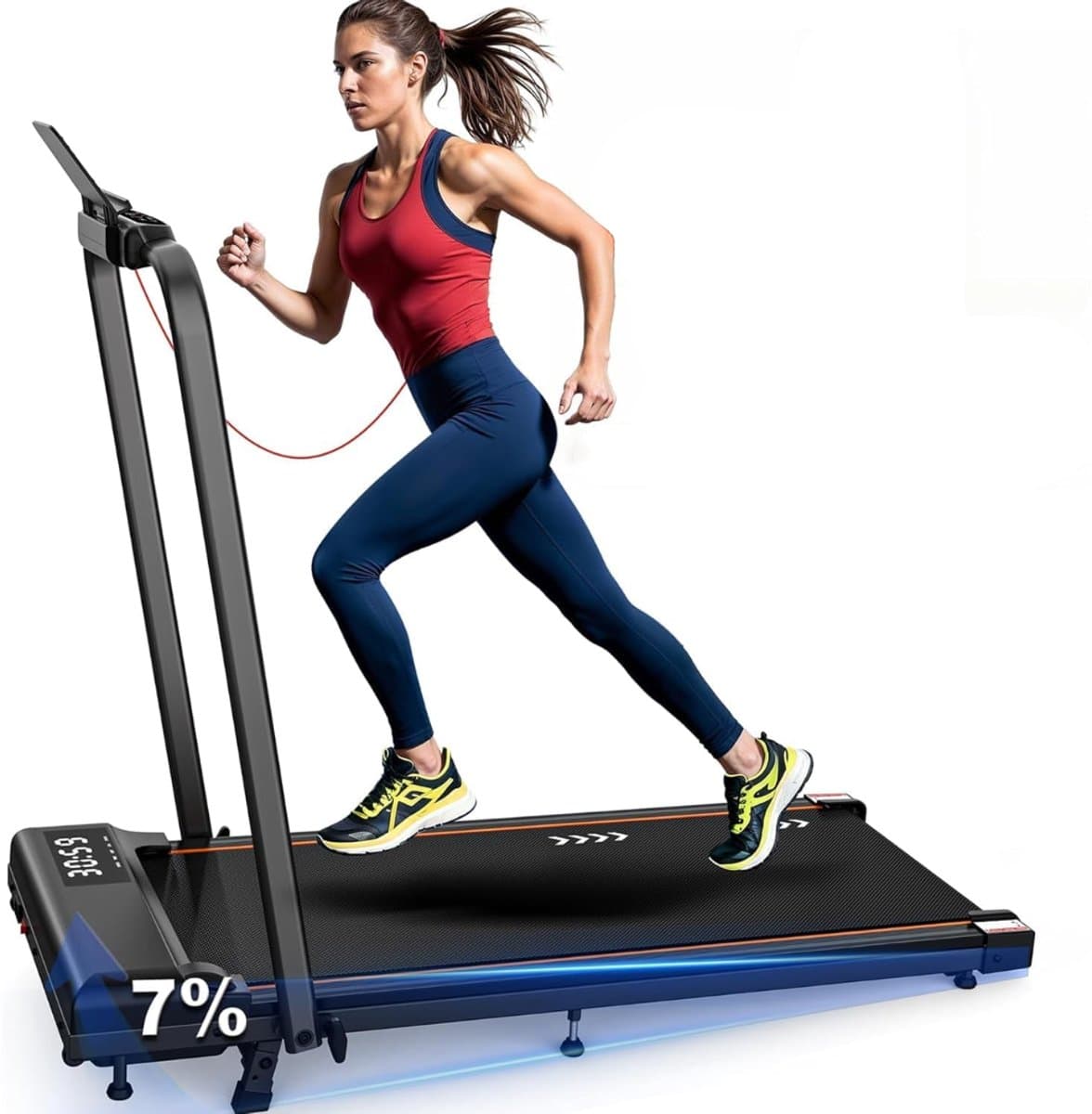 KAD® Loopbanden Voor Thuis - Compacte Hardloopband - Fitnessapparatuur voor Thuisgebruik - Zwart - 112cm x 57cm x 94cm