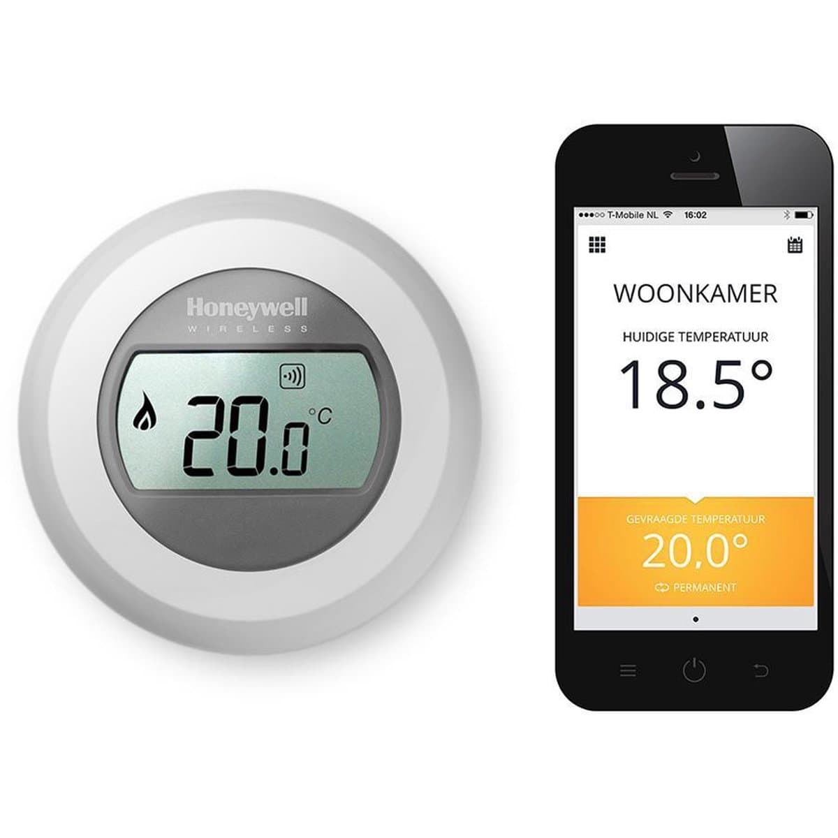 Honeywell Round Connected Modulation Thermostaat - Bedraad thumbnail 2