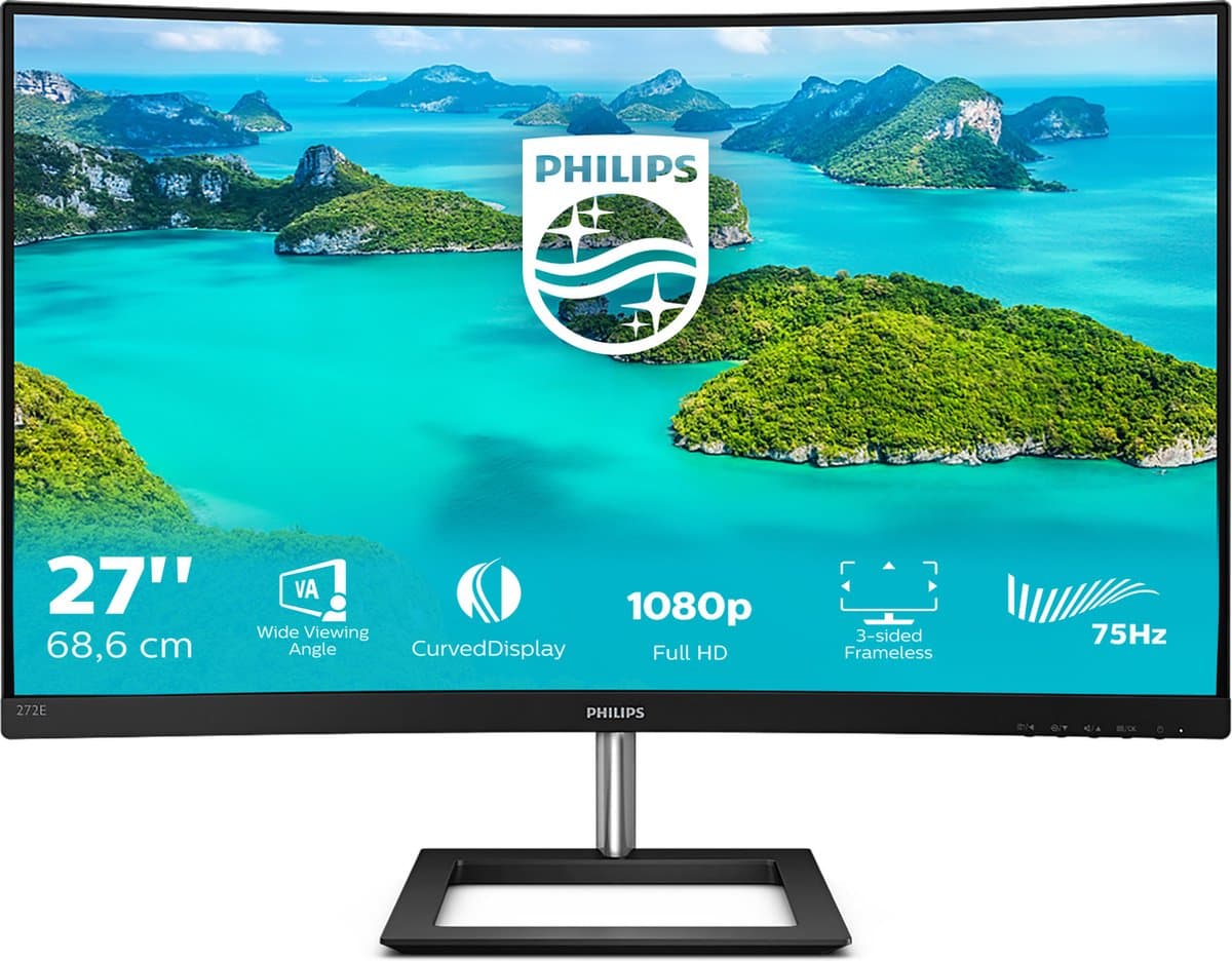 Philips 272E1CA: 27" Full HD VA Curved monitor met FreeSync thumbnail 3