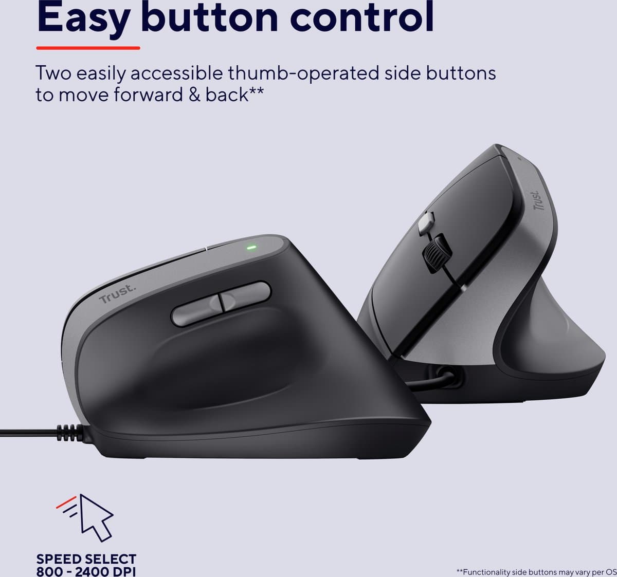 Trust Bayo V2 - Ergonomische verticale USB-muis thumbnail 4