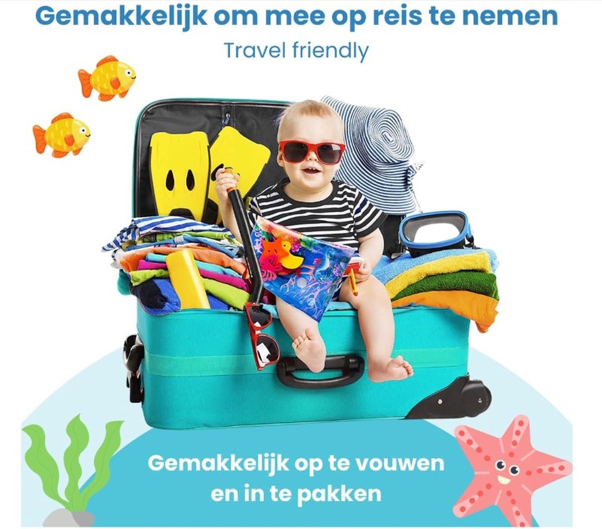 Dicadore - Waterspeelmat Baby – Watermat – Speelkleed – Baby Speelgoed 0 Jaar - Opblaasbaar – Waterspeelgoed Baby - Kraamcadeau - Babyshower Cadeau - Octopus - Baby Speelgoed - Baby Speelmat thumbnail 4