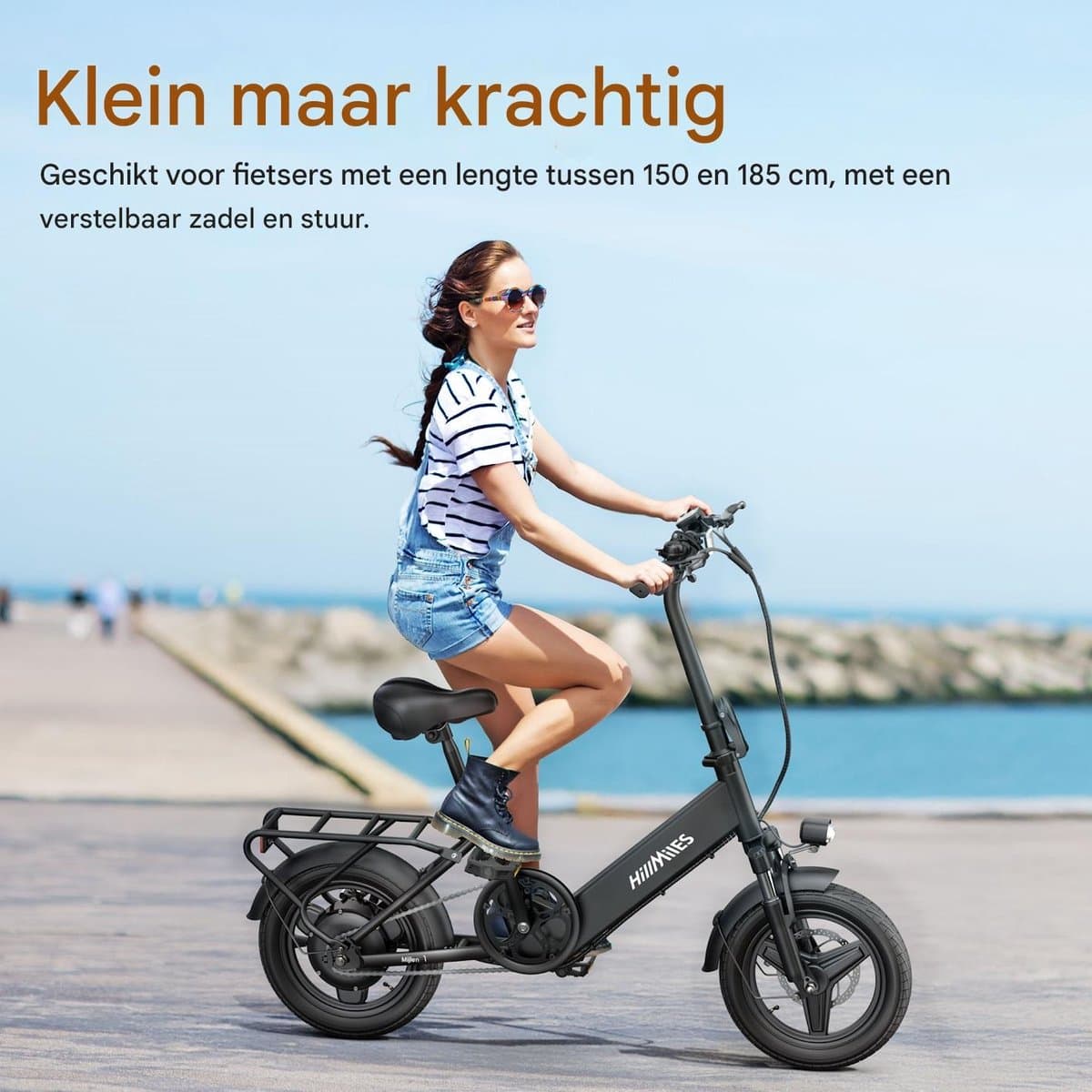 Elektrische Fiets - Motor 250W - Actieradius 60km - 14 Inch -25km/ - 48V/7.5Ah -vouwbaar E-bike -stads E-bikes & E-Nederland - blauw thumbnail 7