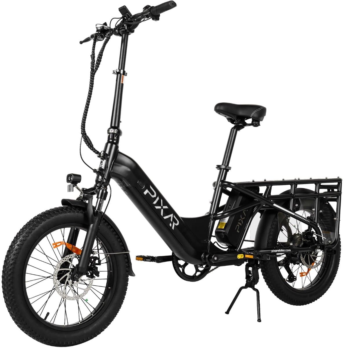 Pixar Plus7 Elektrische Fiets - 250 W Motor - 48V20,4Ah Accu- 20*3″ Dikke Banden - 90 km Maximaal Bereik - Shimano 7-versnellingen - Zwart