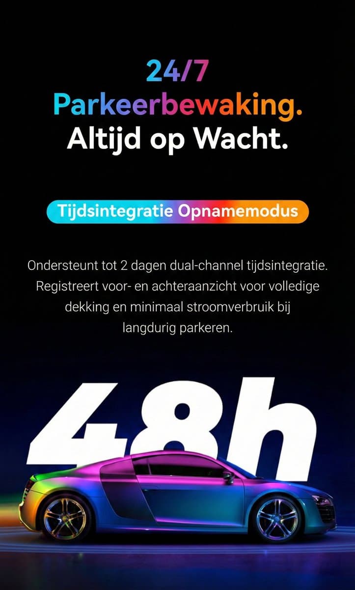 Dashcam - 2K HD - voor Auto - Voor en Achter Camera - Dual Dashcam - DDPAI thumbnail 7