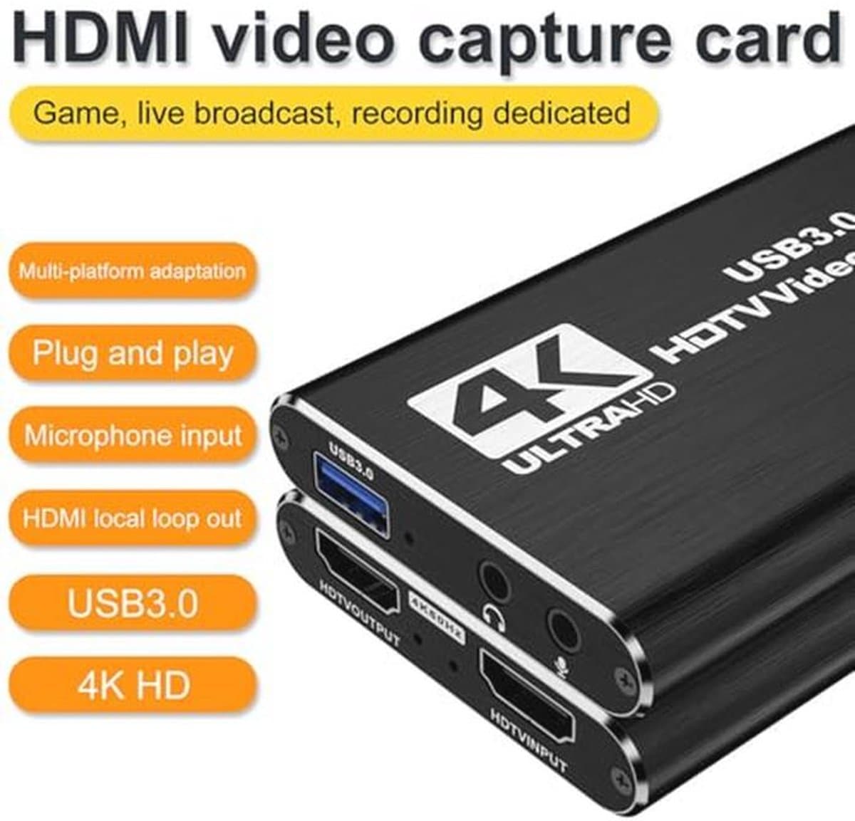 4K HDMI Video Capture Card voor Streaming en Gaming thumbnail 7