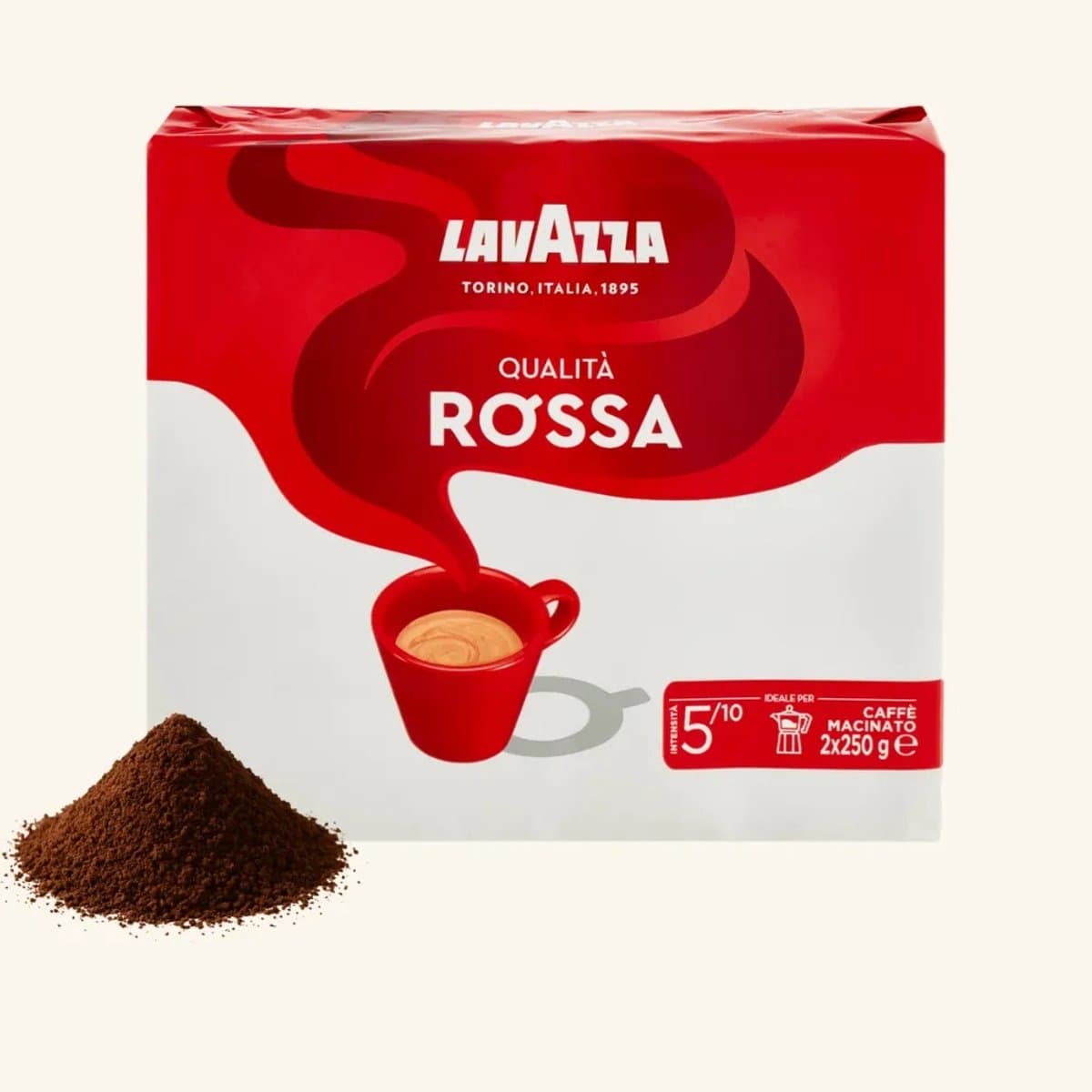 Lavazza Qualità Rossa Filterkoffie - Gemalen Koffie - 100% Arabica Bonen - Intensiteit 5/10 - 8 x 250 gram thumbnail 2
