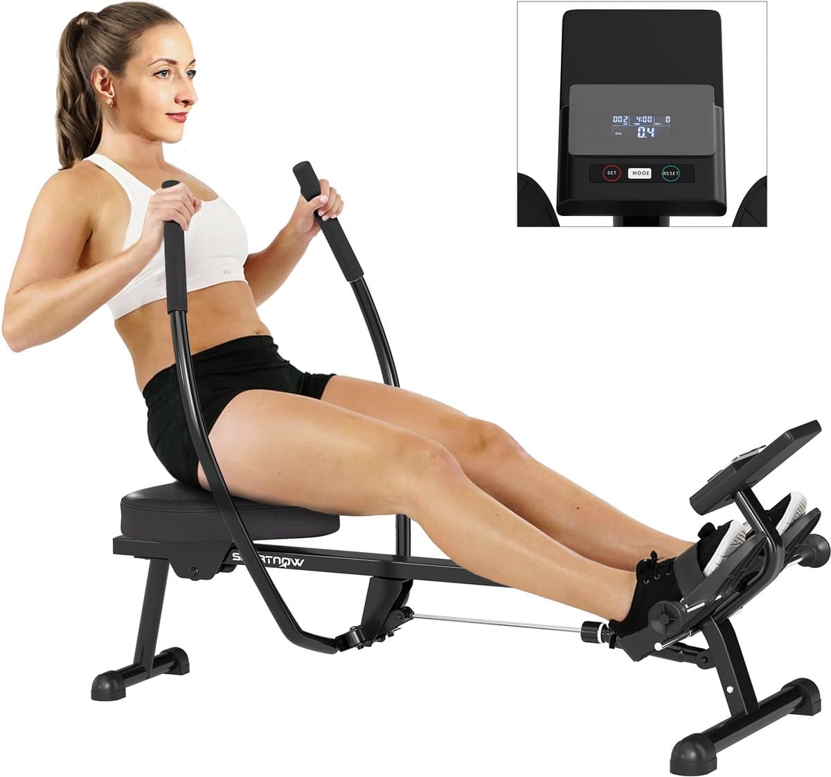 SPORTNOW Roeimachine - Staal - 138x62x50cm - Zwart