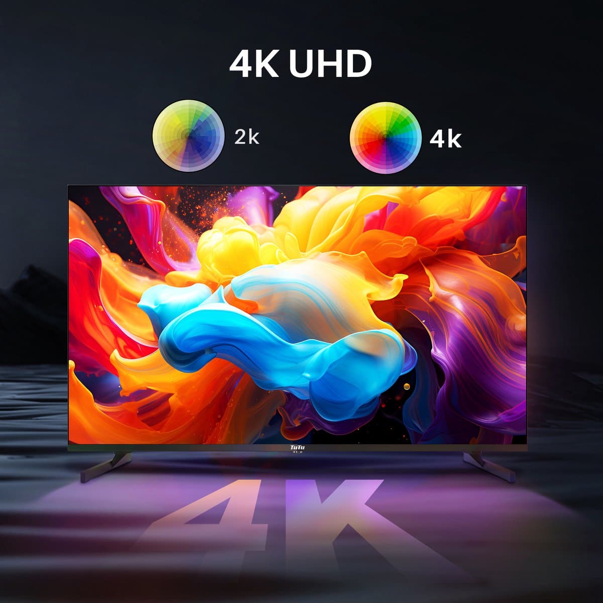 TuTu Android Smart TV - QLED 4K Ultra HD - 43 inch/109 cm - Frameless Design - Tripple Tuner DVB-T/T2/S/S2/C - HDMI x3, USB x2, CI+ - Voice Controle & Streaming apps - Geassembleerd in Eindhoven - TUQ43UN1 thumbnail 4