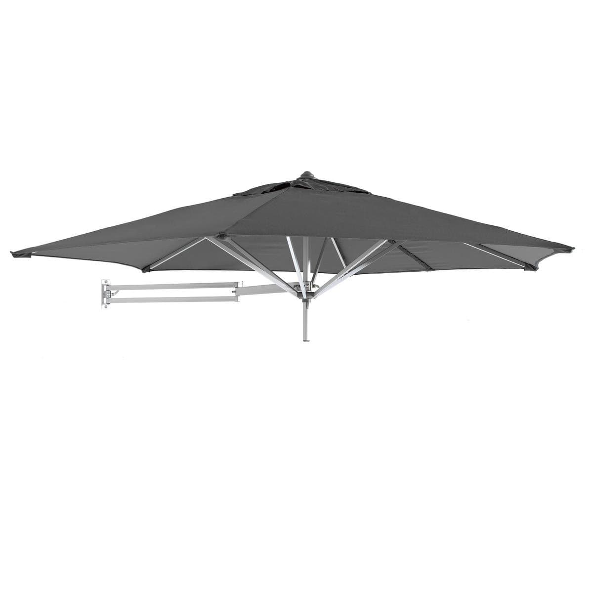 Easysol Parasol - Muurparasol - Balkonparasol - Donkergrijs - 250 cm diameter - Muurparasol ROND - Parasols - Balkon Parasol - Tuinparasol - Balkonparasol kantelbaar - Wandparasol thumbnail 7