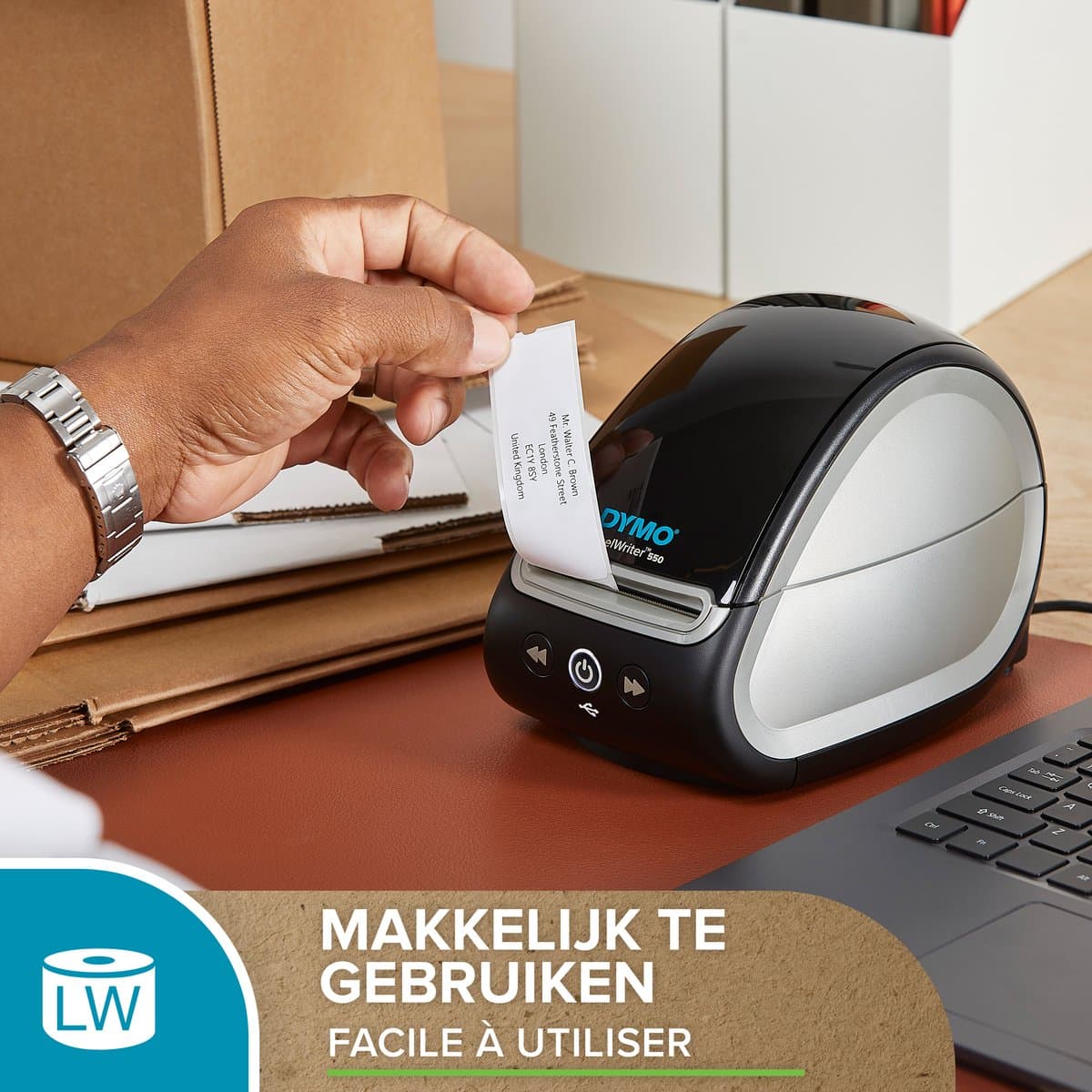 DYMO LabelWriter Labels 13x25mm - 1000 etiketten zonder inkt thumbnail 4
