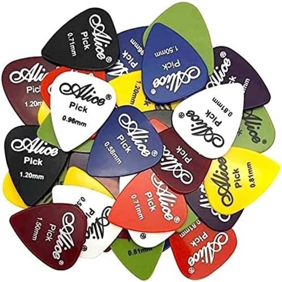 null 30-delige Gitaarplectrums Set – 6 diktes, 30 stuks