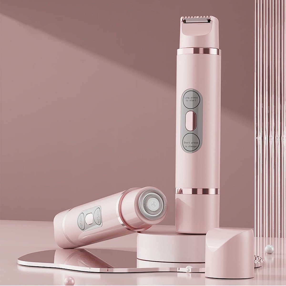 Scheerapparaat - Shavepro Dames - Elektrische Scheerapparaten Vrouwen - Scheerapparaat - Epilator - Dames - Shaver - Ladyschaver - Haar Verwijderaar - 2 in 1 Electric Lady Shaver - thumbnail 2