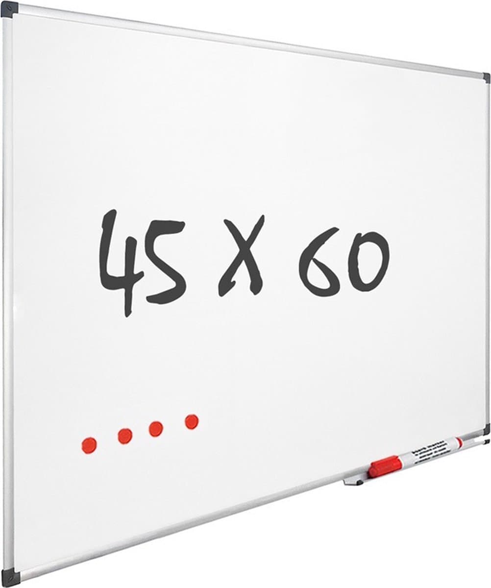 IVOL Whiteboard 45x60cm magnetisch gelakt staal met montagemateriaal
