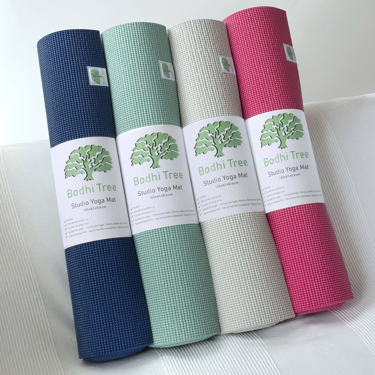 Bodhi Tree Yogamat 6 mm (183 × 61 cm) - Extra dik & antislip - Inclusief draagriem - Mint Groen thumbnail 8