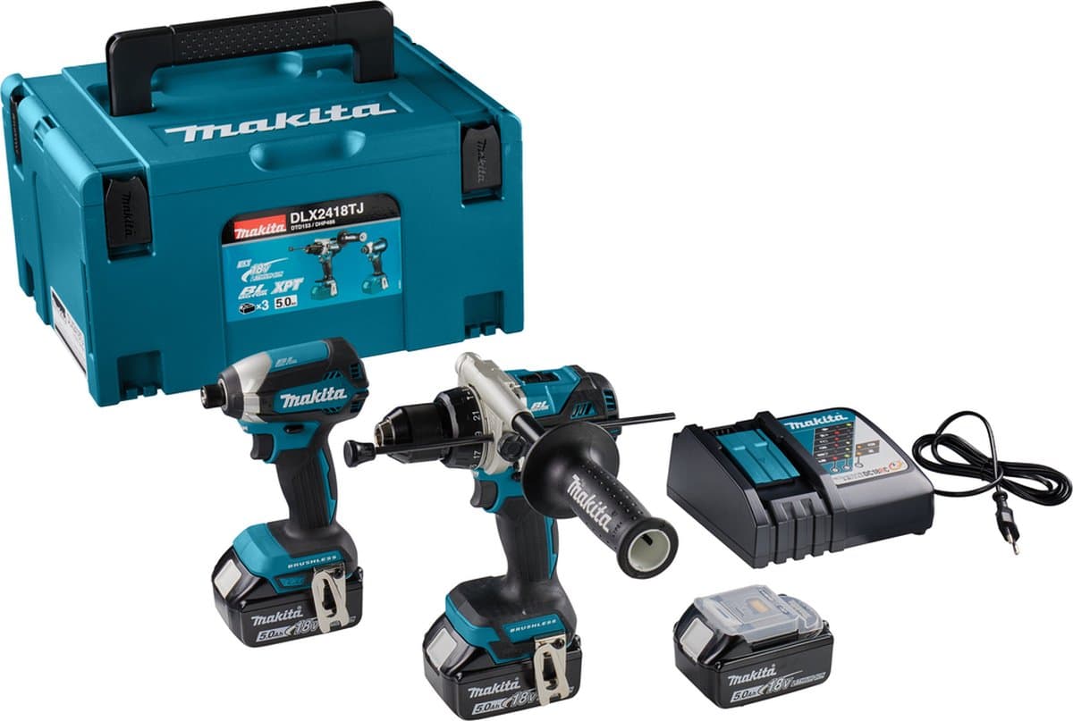 Makita Combiset DLX2418TJ Boor + Schroefmachine thumbnail 4