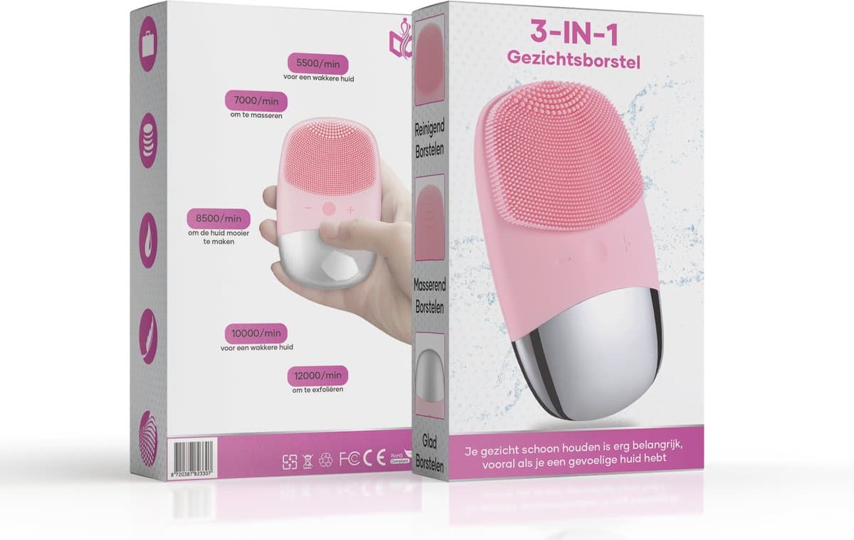 Gezichtsreiniger Elektrisch - Gezichtsborstel - Face Scrub - Gezichtsverzorging - Gezichtsreiniging thumbnail 8