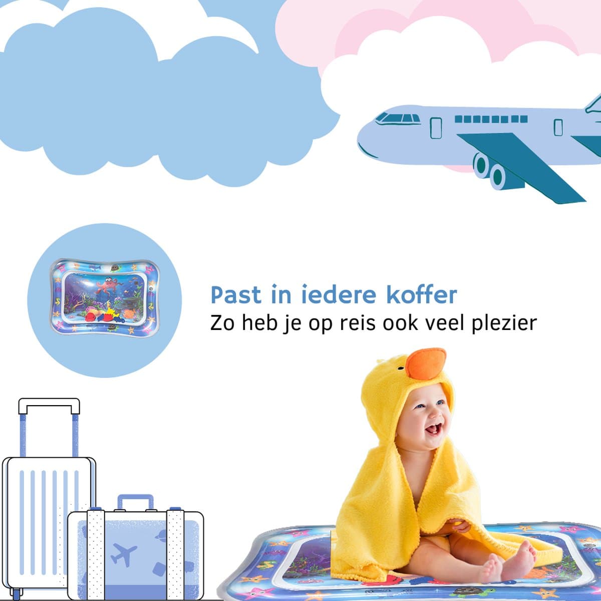 Spoused Waterspeelmat - Watermat - Speelmat baby - Speelkleed baby - Tummy Time - Luxe Geschenkdoos thumbnail 7