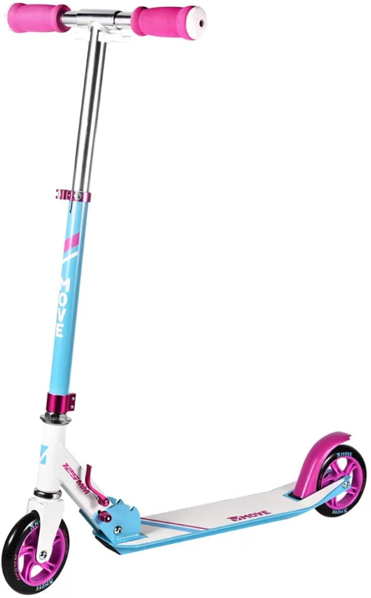 Step - Move Scooter 125 White - wit roze - 125mm - vouwbaar - in hoogte verstelbaar - vanaf 3 jaar - afbeelding 1