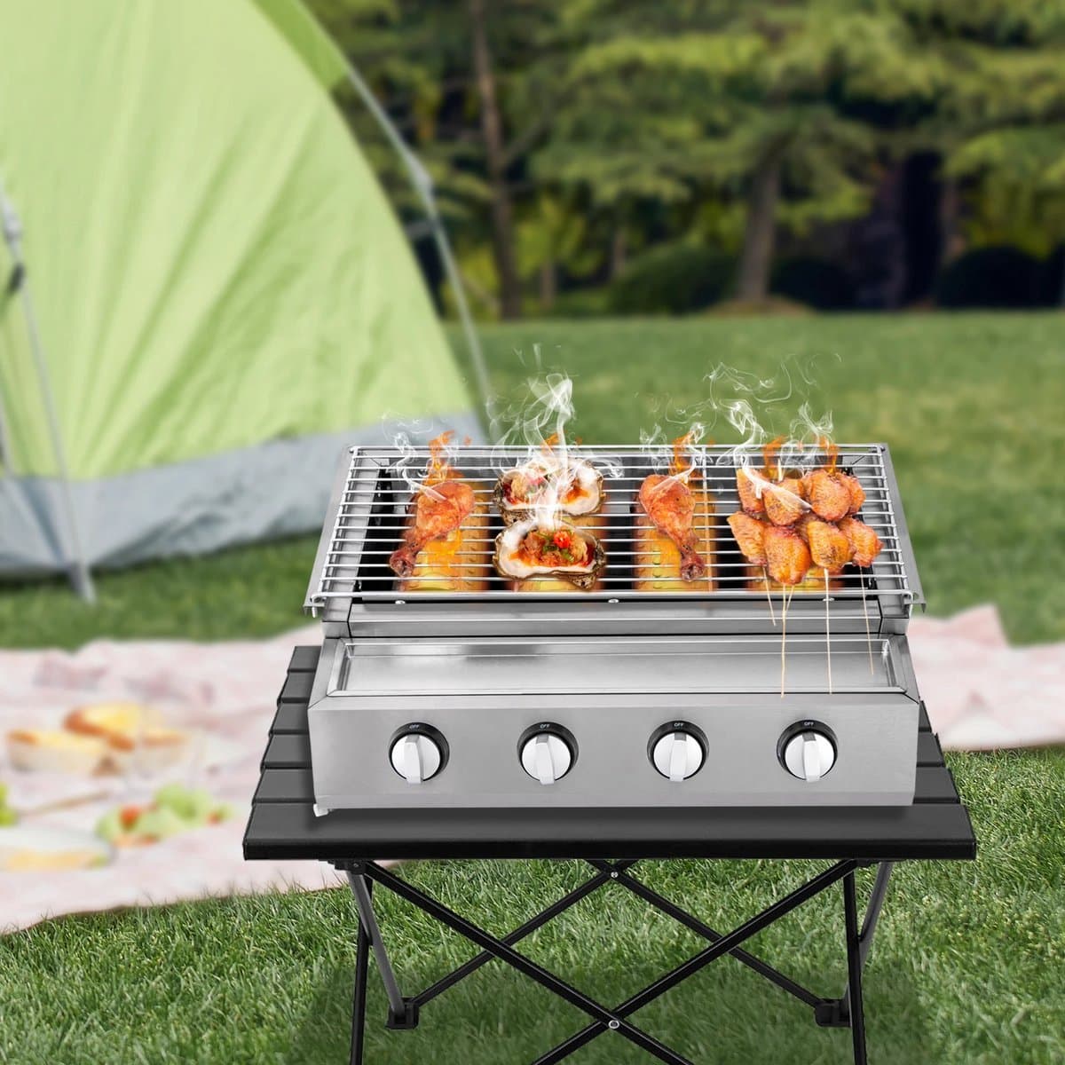 Gas bbq - buitenkeuken - RVS - Barbecue - barbeque - barbecues - gas - familie - eten gezelligheid thumbnail 2
