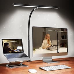 Productfoto van RS Goods LED-bureaulamp met klem en dimfunctie