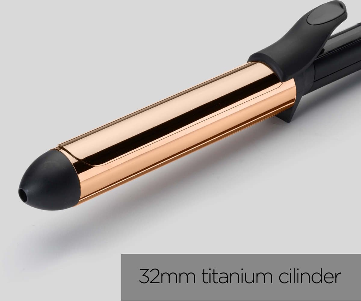 BaByliss Salon Brilliance Curls C459E Krultang - 32mm cilinder, Advanced Ceramics, 6 temperaturen, True Titanium thumbnail 4