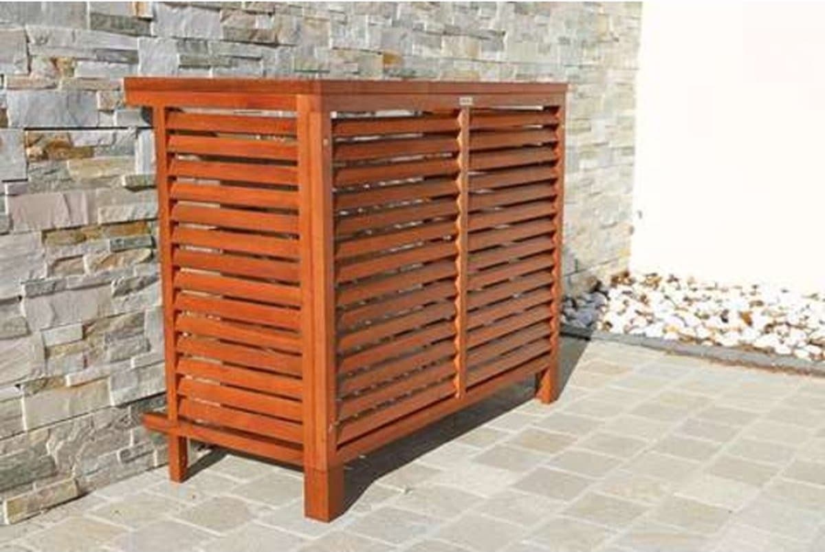 Linum - Buitenunit - Omkasting - Split Units - Airco - Airconditioning - Premium Model - Large - 950x1000x510MM - Behandeld Hout thumbnail 2