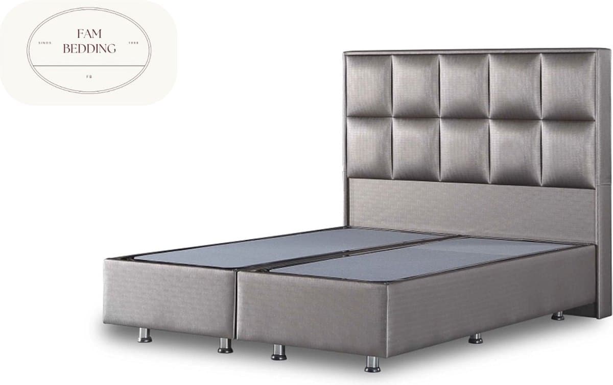Opberg Boxspring Scarlett zonder matras Taupe 180x200 thumbnail 4