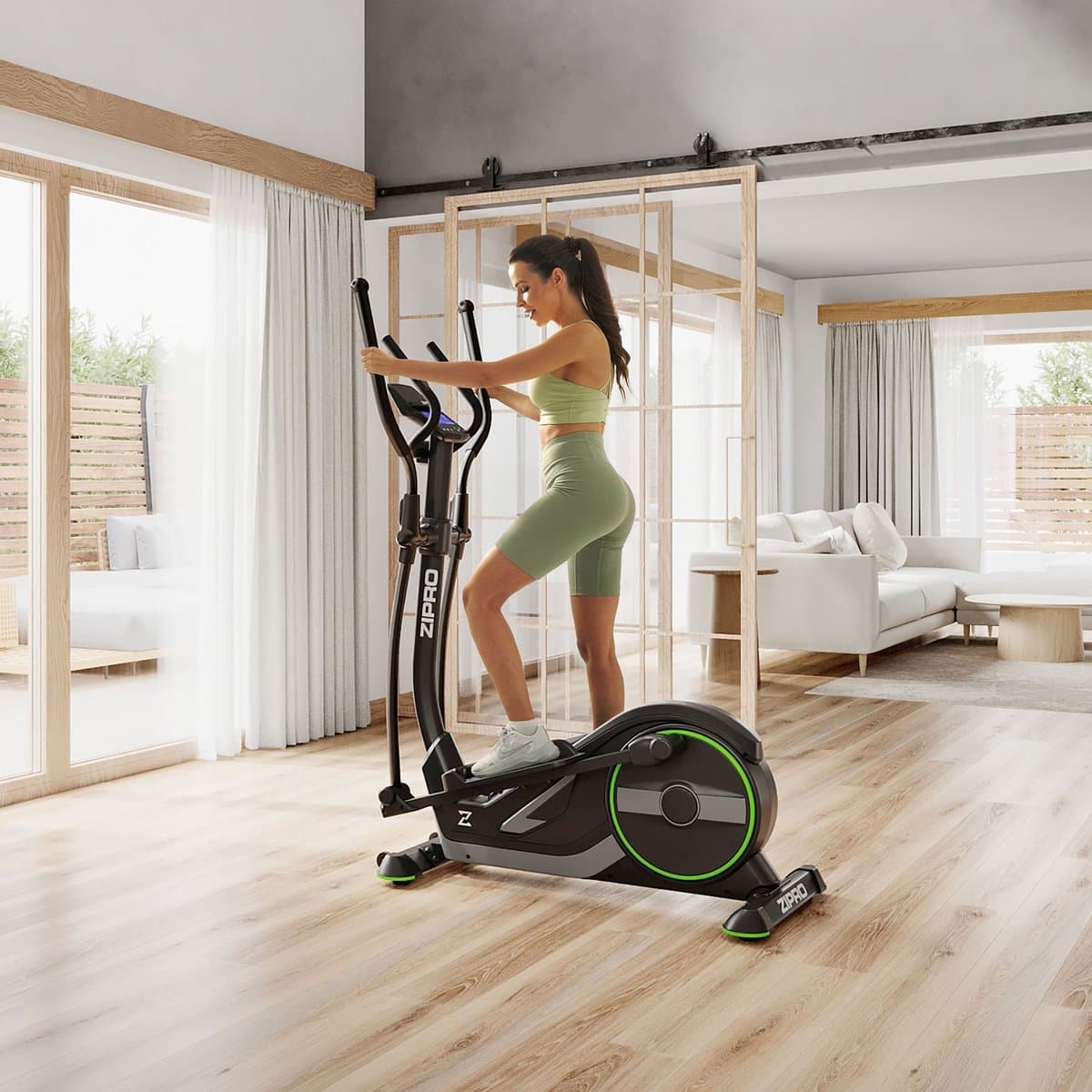 Zipro® Wave Elliptische trainer - Crosstrainer - Fitness - Gym - Crossfit - 21 Programma’s - Cardiotraining - LCD-display - Bluetooth - Nauwkeurige gegevensmeting - Duurzaam en Comfortabel thumbnail 3