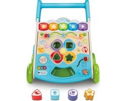 VTech Stap & Leer Loopwagen - Educatief Speelgoed - Maak Kennis met Vormen, Cijfers, Kleuren & Dieren - Speelgoed vanaf 9 maanden