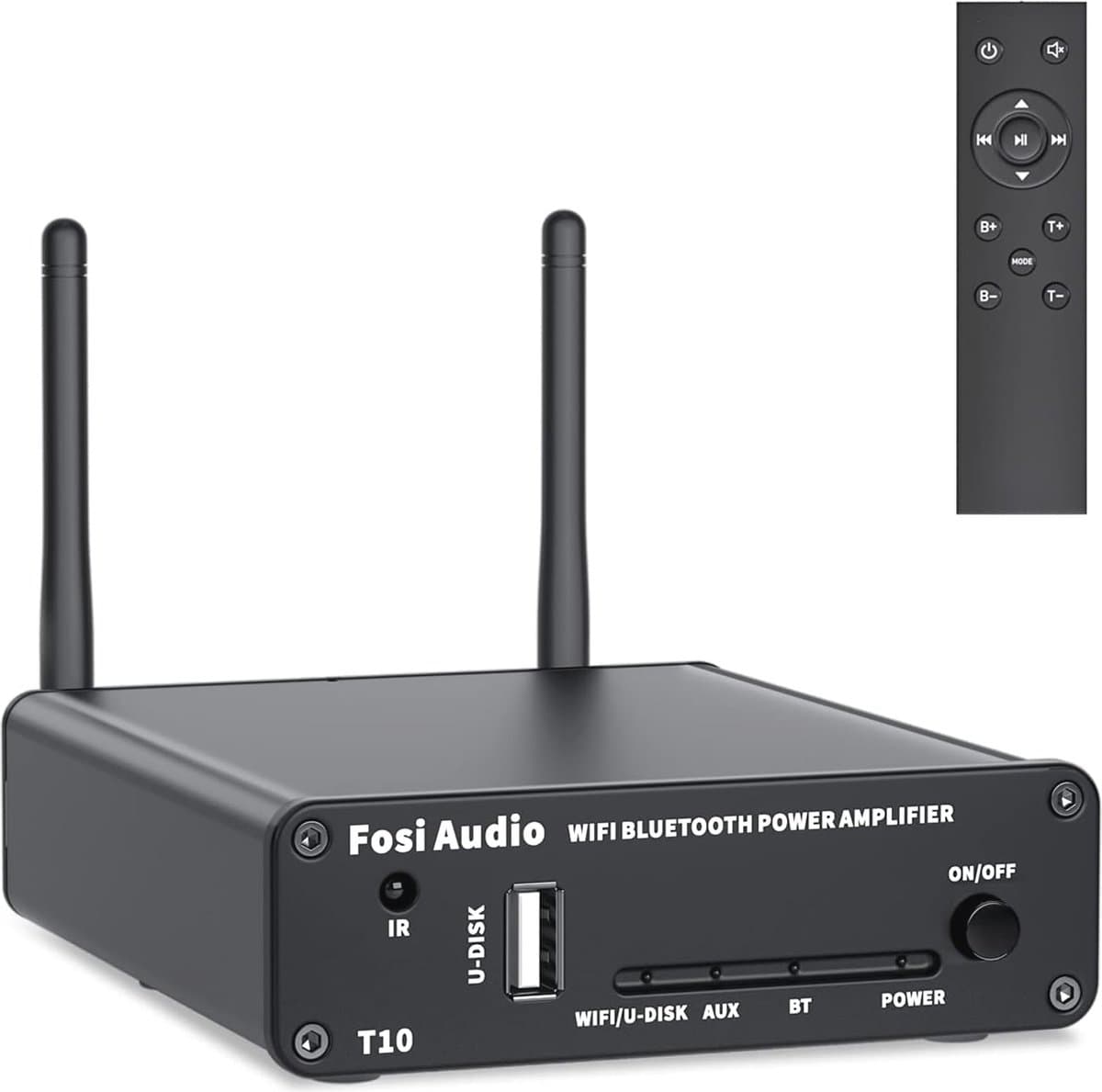 WiFi Bluetooth 2-Kanaals Stereo Audio Versterker - Mini Hifi ClassD 2 x 100W Smart Multiroom Amp