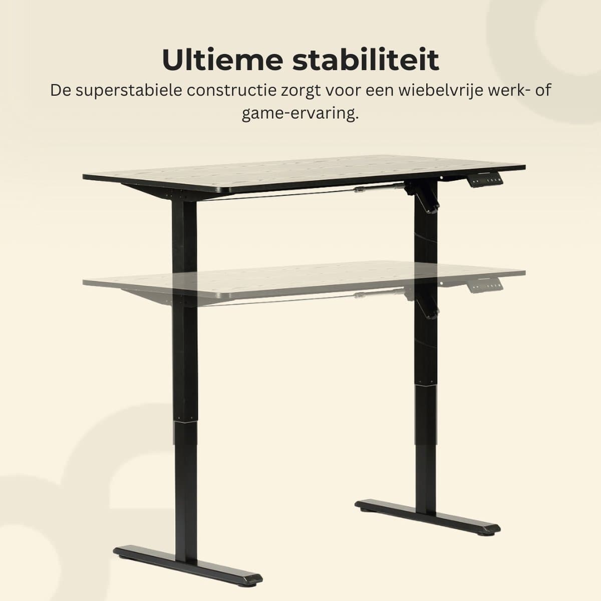 OfficeSense OS50 Zit Sta Bureau Elektrisch 120 x 60 CM - Verstelbaar in hoogte - Zwart Eiken Blad thumbnail 7