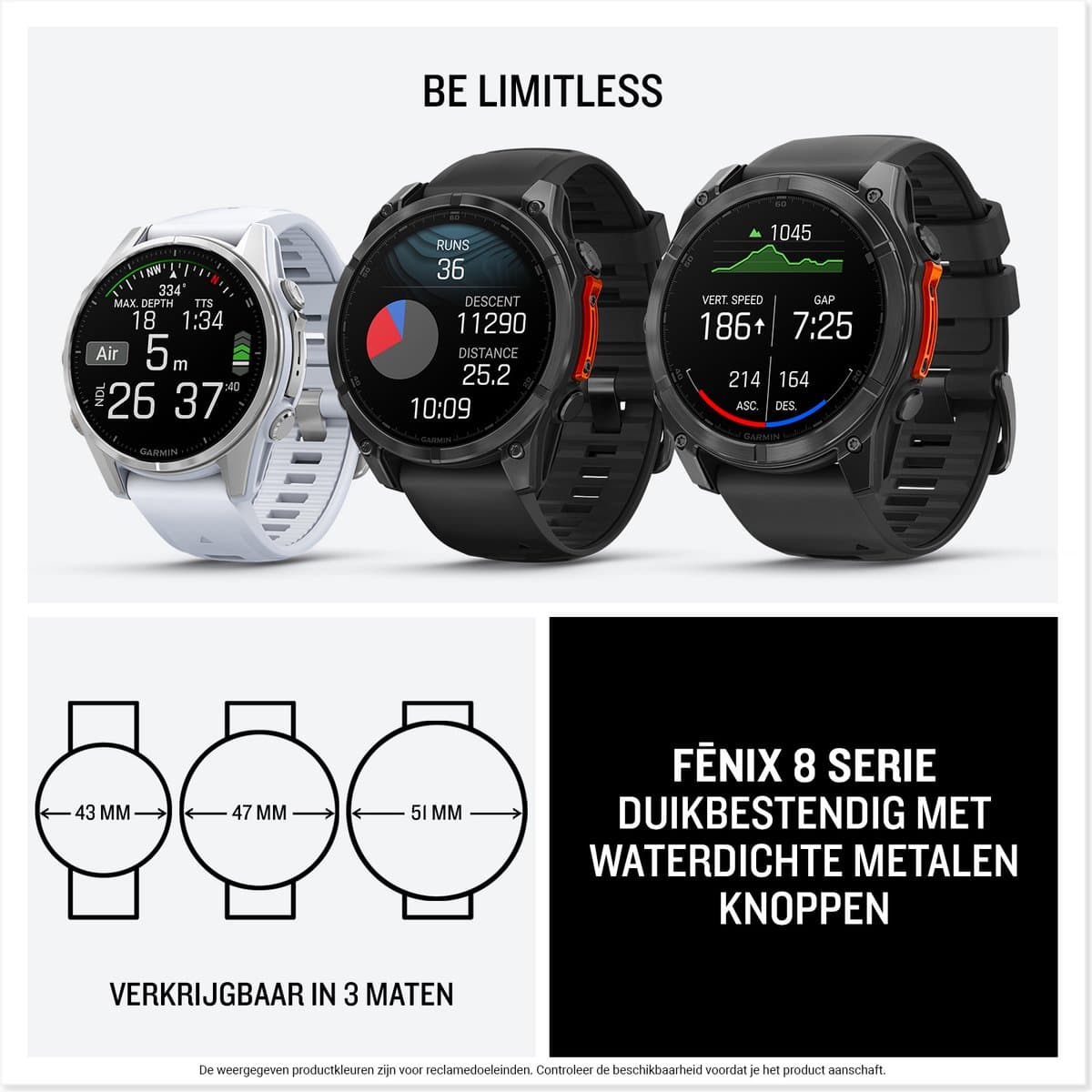 Garmin fenix 8 - 51mm - Multisport Smartwatch - AMOLED-Scherm - Donkergrijs/zwart thumbnail 3