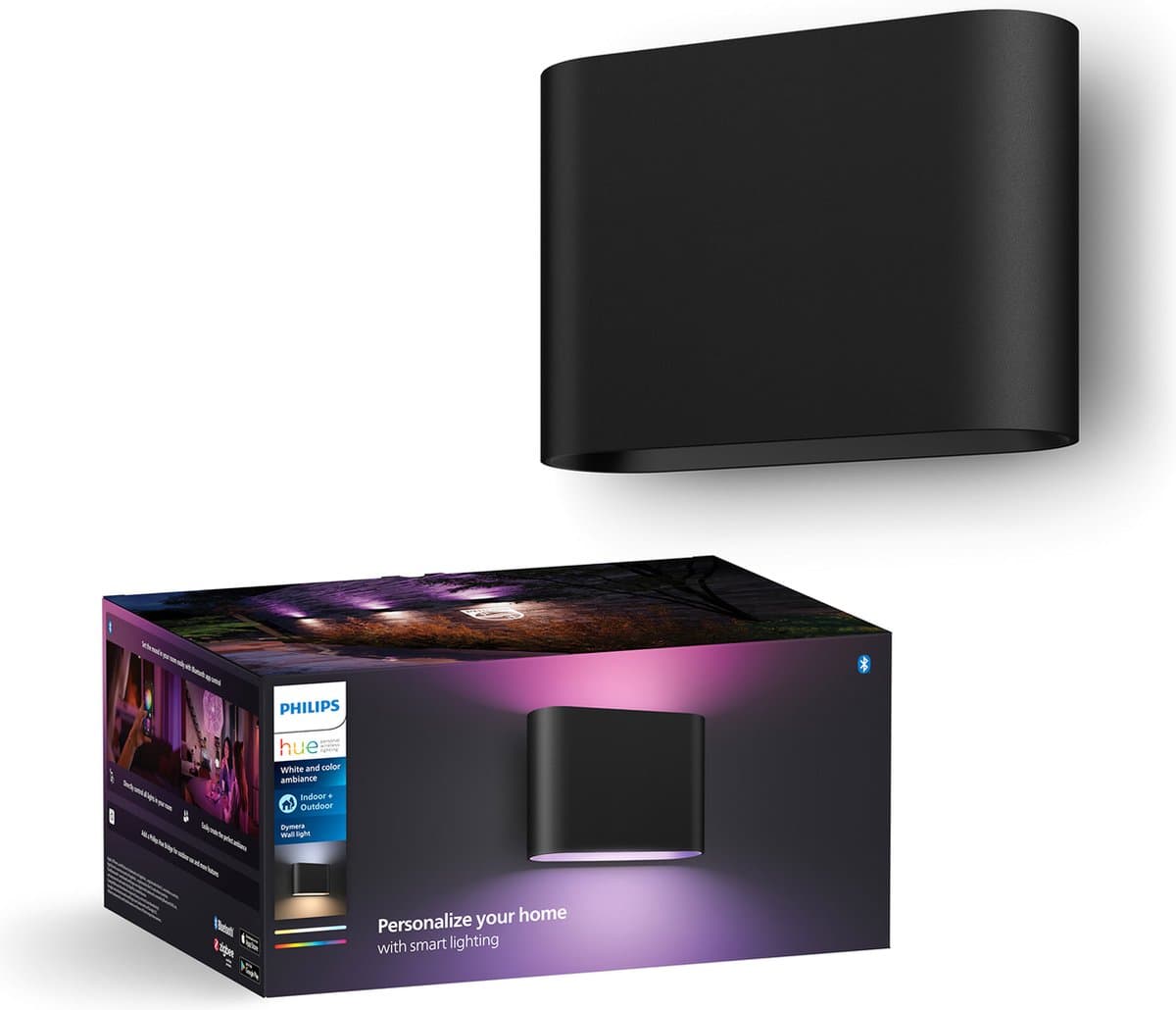 Philips Hue Dymera muurlamp - gekleurd LED licht binnen en buiten