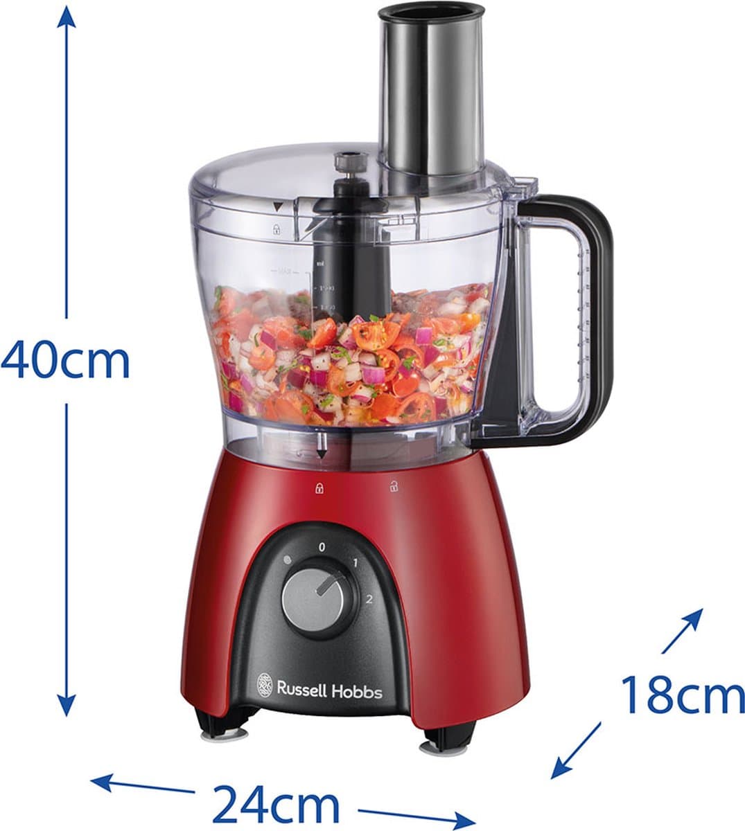 Russell Hobbs Desire Red Foodprocessor - 27110-56 thumbnail 7
