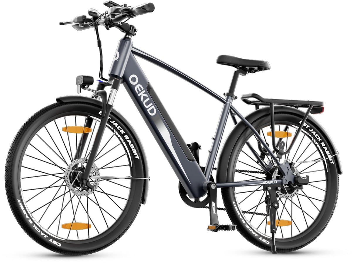 Qekud Elektrische Fiets - E-bike - 27.5 inch - 250W Motor -36V 13Ah Accu - 100km - 7 Versnellingen - met app - grijs