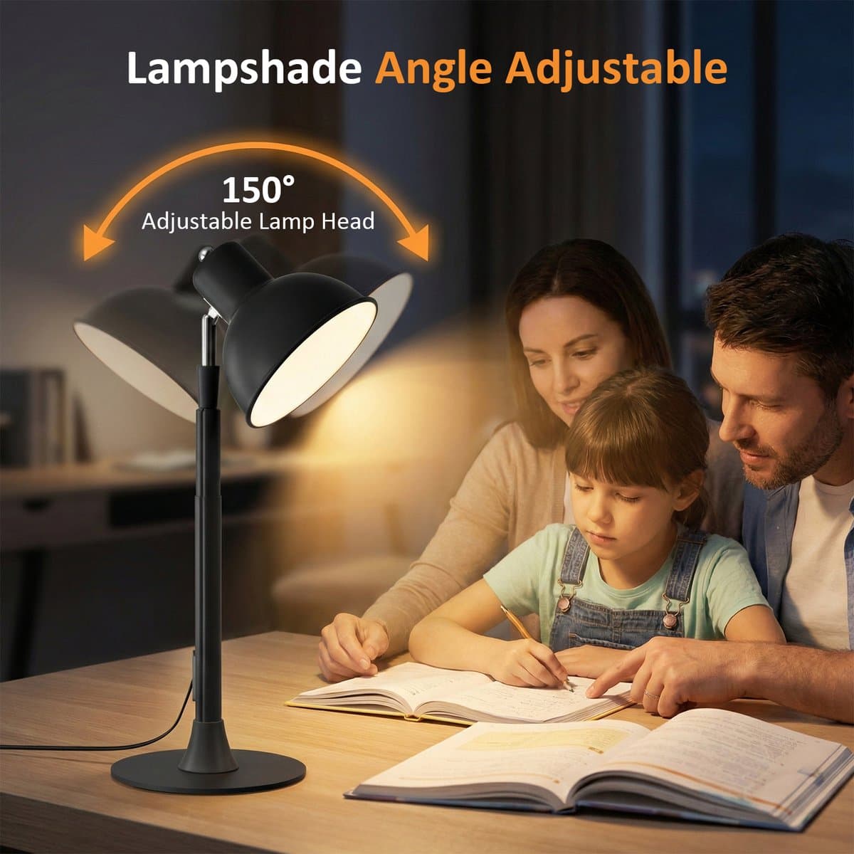 MUPOO 2-in-1 LED LED Vloerlamp zwart en Tafellamp met 150° Verstelbare Lampkop - Leeslamp Staande Hoogte Verstelbaar 45-145 cm - 3 Lichtstanden &Traploos Dimbaar - staande lamp voor Woonkamer Slaapkamer Kantoor thumbnail 4