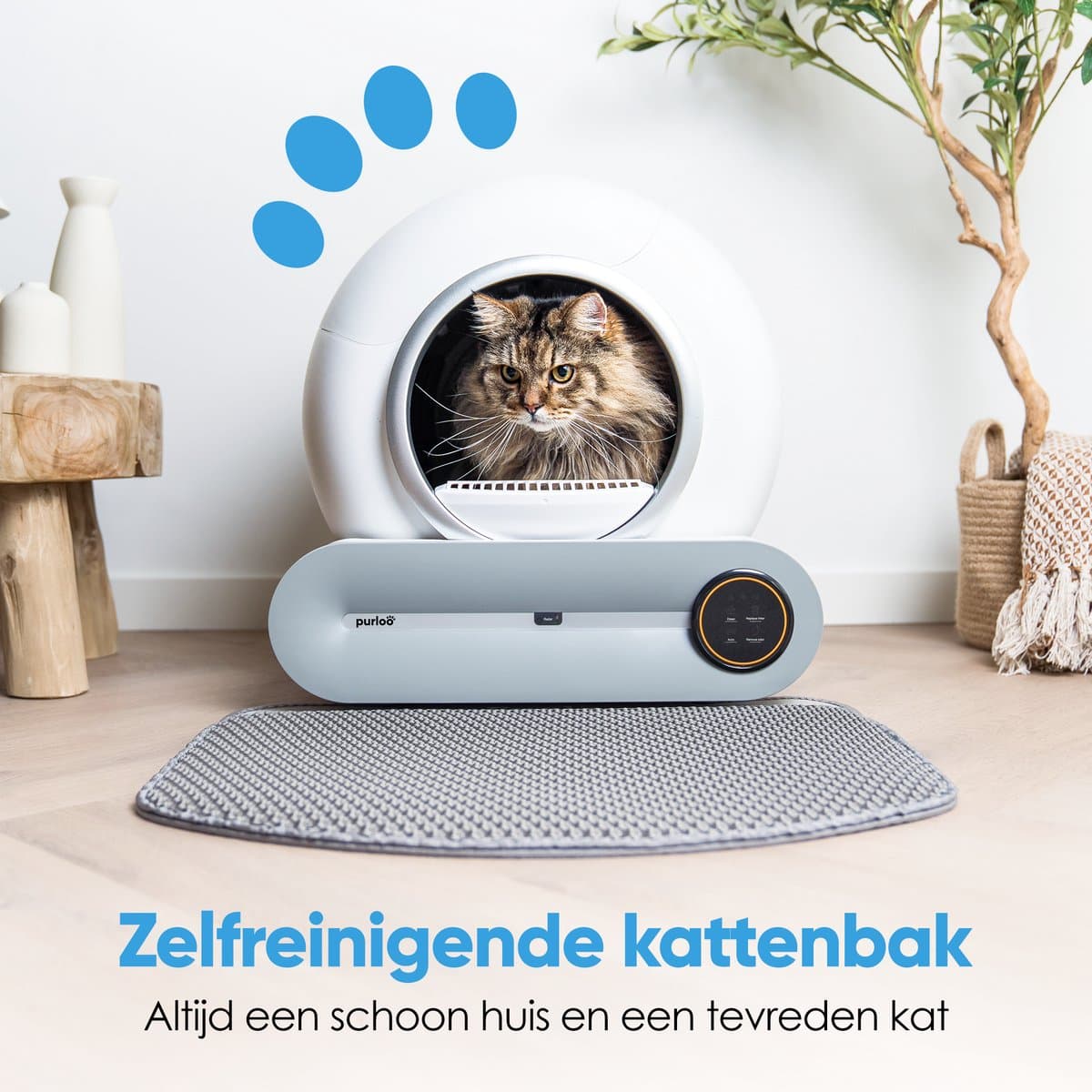 Purloo Automatische Kattenbak 65L XXL - Zelfreinigend thumbnail 2