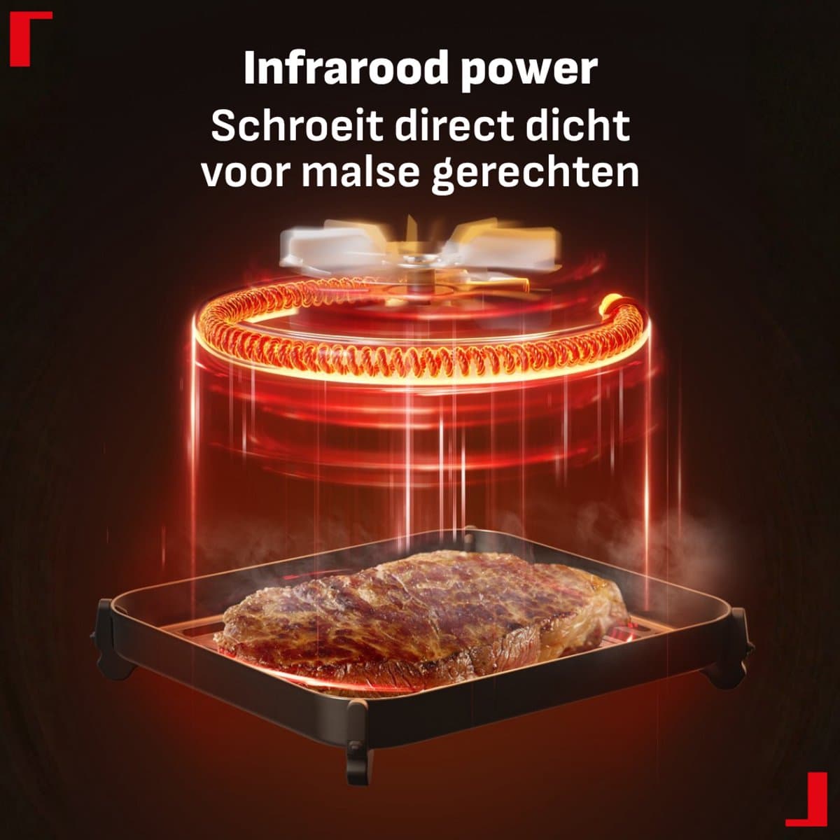 Tefal Easy Fry Infrared EY832H - Airfryer 7L - 1700W - Infraroodtechnologie - 2x Sneller Warm - 8 Programma's - Voor 8 Personen thumbnail 4