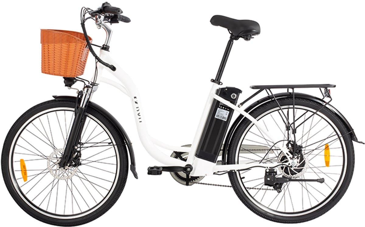 DYU C6 E-Bike - 26 inch - 43km actieradius- 250W motor - wit thumbnail 2