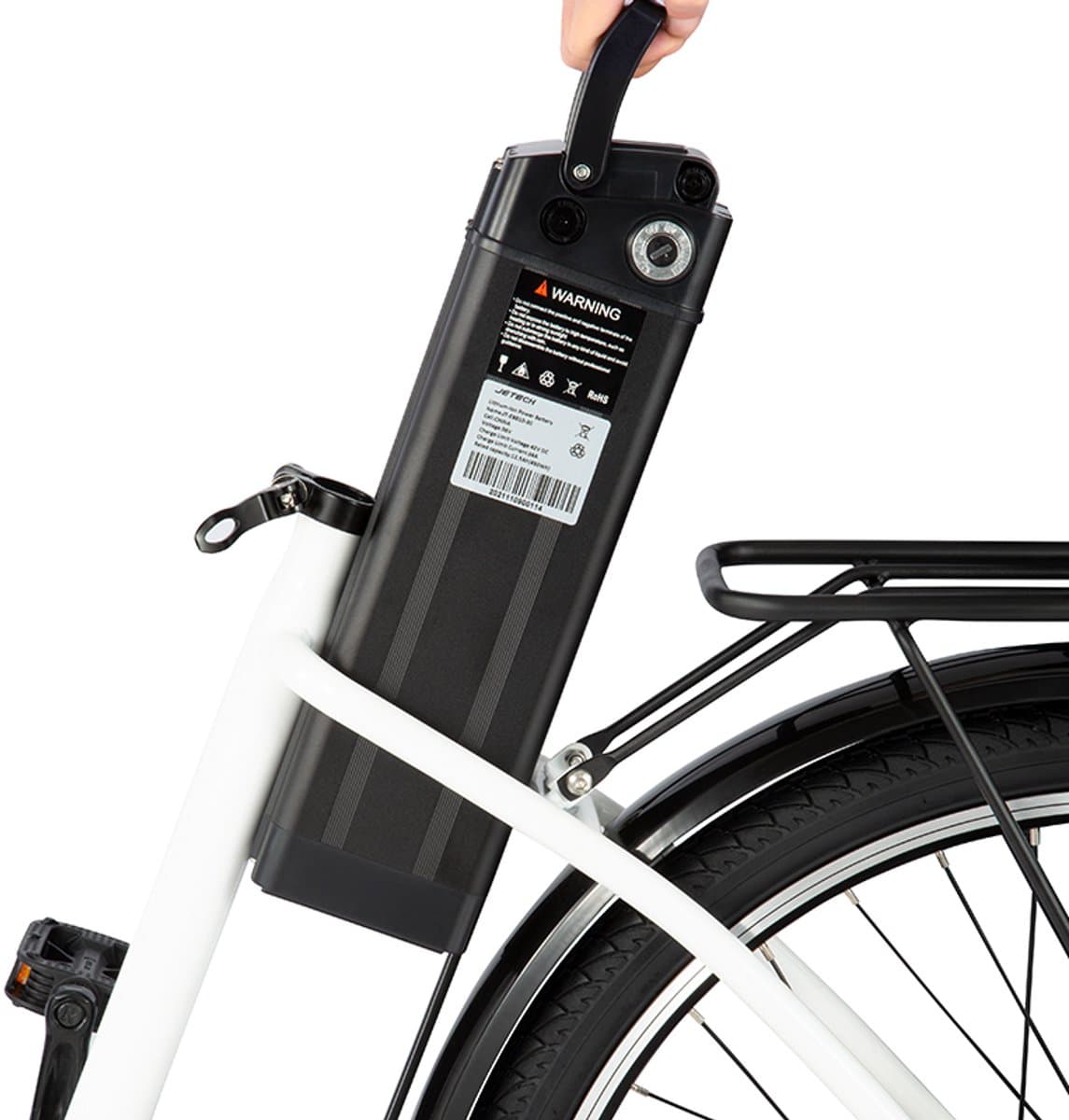 DYU C6 E-Bike - 26 inch - 43km actieradius- 250W motor - wit thumbnail 3