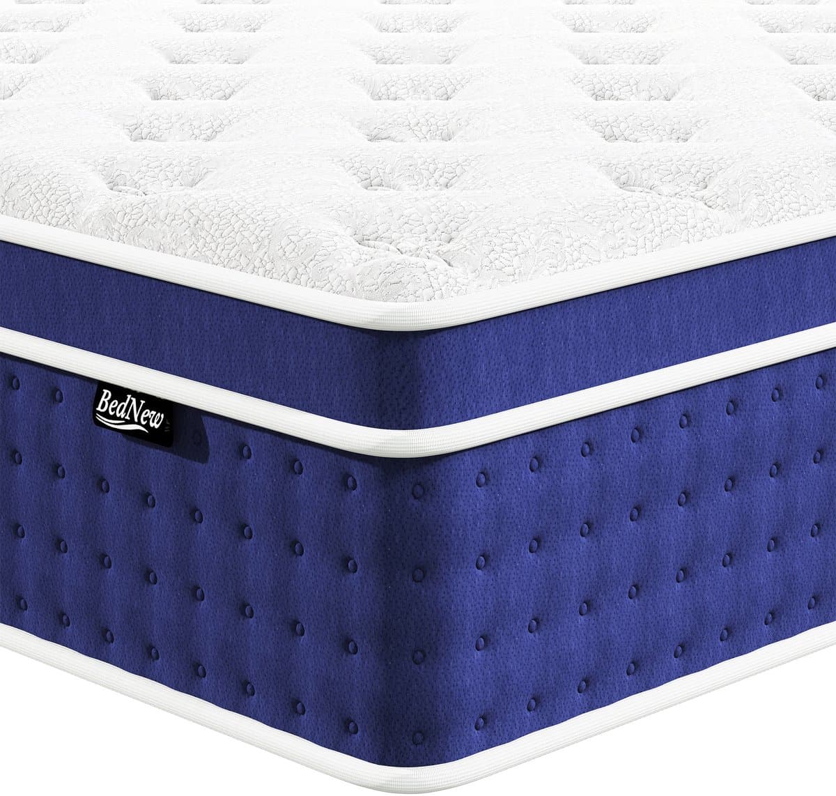 Bednew Hybrid Matras - 140x200 cm - Pocketvering - 30 cm Dik - 7 Zones - Traagschuim - Orthopedische Ondersteuning