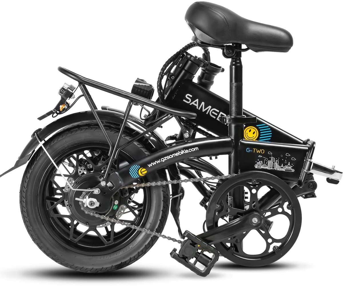 SAMEBIKE YINYU14 Elektrische fiets – vouwfiets – Topsnelheid 25 km/u – 250W motor – Actieradius 20-30 km – Zwart thumbnail 2