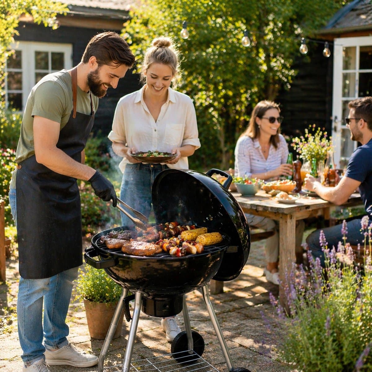 BBQ Collection Barbecue met Deksel - BBQ Houtskool met Asopvangbak - Barbeque Grill - Ø 45 cm thumbnail 7