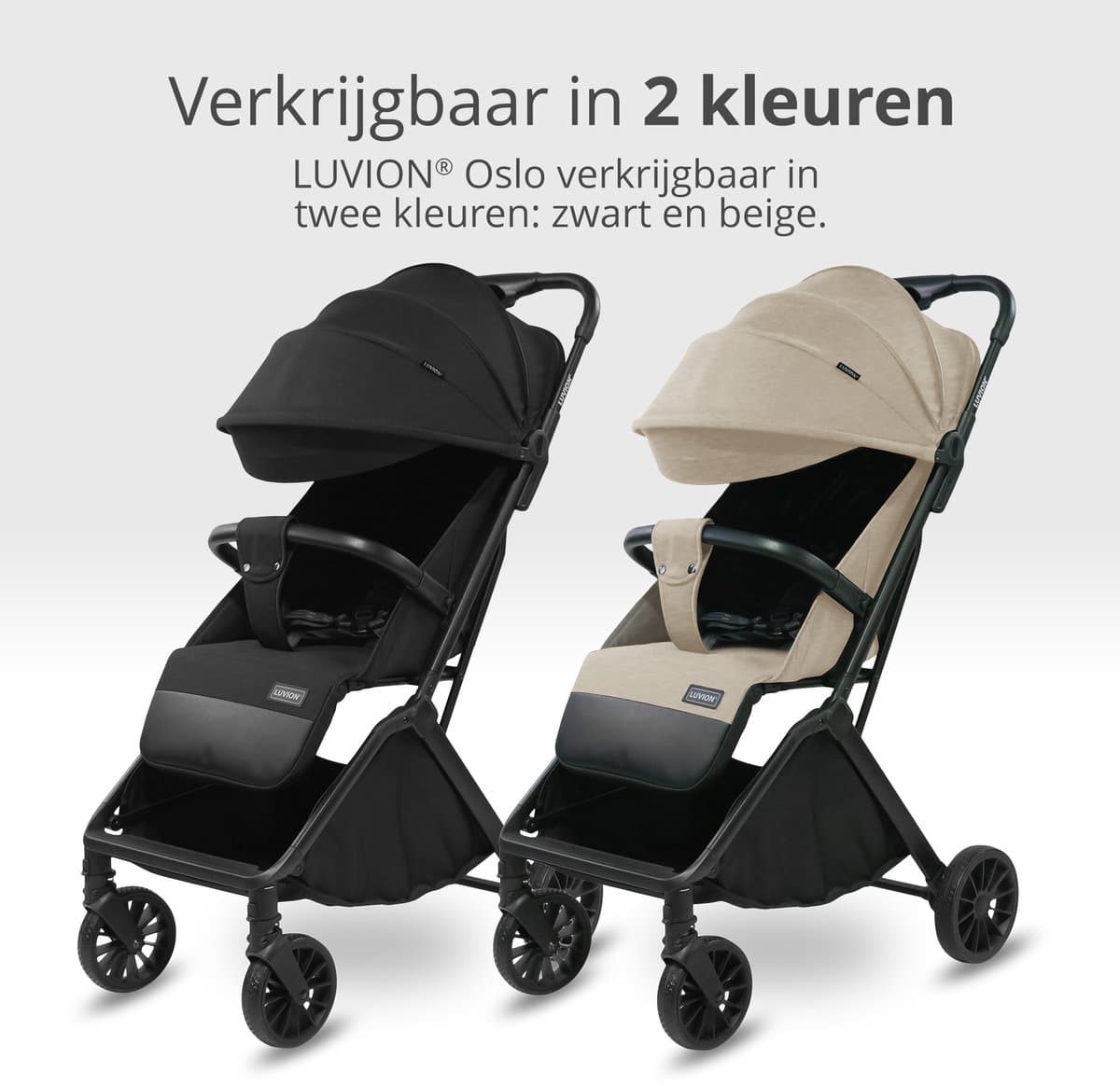 LUVION® Oslo Buggy - Plooibuggy lichtgewicht inklapbaar - Beige - Inclusief Gratis Travel Bag thumbnail 6